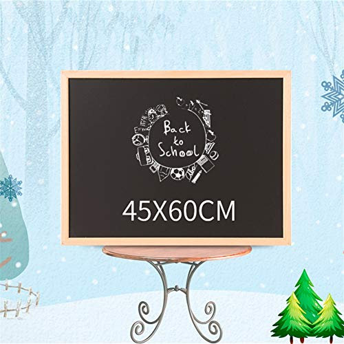 Ommda Kreidetafel Magnetisch Rechteckig Holzrahmen Korktafel Memoboard Pinnwand Wand Filz für Büro 45x60cm