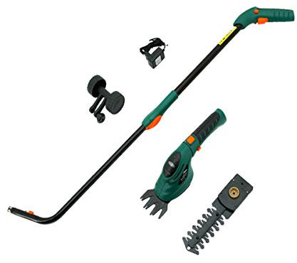 Forbici A Batteria, Tagliasiepi Con Asta Telescopica E Per La Finitura Dei Bordi Del Prato Taglio Esatto Di Qualsiasi Contorno Standard Unico 3.6V Cordless Tagliaerba Incl 2 Lame,Blu