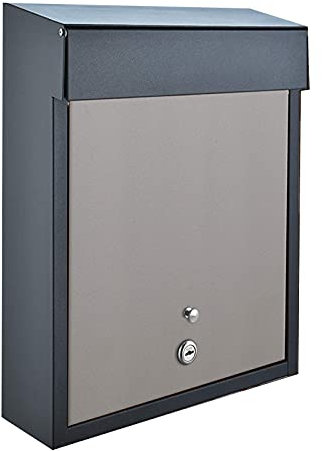 FZYE Cassetta delle Lettere Cassetta delle Lettere Moderna Grande per Posta A4, Cassetta delle Lettere Personalizzata Esterna Impermeabile 33 * 13 * 36,5 cm per Portico dell'ufficio RES