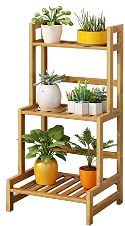 Blumentreppe Blumenständer Pflanzenständer für Drinnen und Draußen Ecke Blumentopfhalter Blumentopfständer Blumenregal Leiterregal Dekoratives Fenster für Garten, Balkon, Terrasse (Size : 40x33x72cm