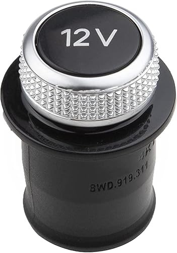 1 x Chrome Plated 12V Socket Cigarette Lighter Plug Cover Compatible With Audi A3 A4 A5 Q2 Q7 R8 8W0919311