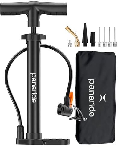 Fahrradpumpe, Boden, fortschrittlicher Fahrradreifenfüller, Fahrrad-Handluftpumpe mit Dual-Presta- und Schrader-Ventilen, Handpumpe, geeignet für Rennräder und Mountainbikes, Kinderwagen, Bälle
