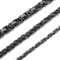 RWQIAN Herren Königskette Kette Schwarz 55CM Männer Wikinger Halskette Byzantinische Plattenkette Edelstahl 6mm