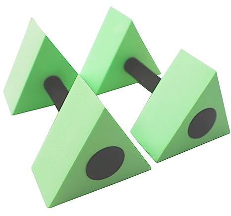 UGPLM Triangle Water Aerobic Dumbbells, EVA Foam Pool Exercise Weights, 10.63 x 5.91 in, Green