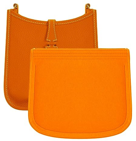 LOUKAYCCI Geldbörseneinsatz Organizer für Hermes Evelyne 33 Bag PM, Premium Geldbörse Filzeinsatz (E33, Orange)