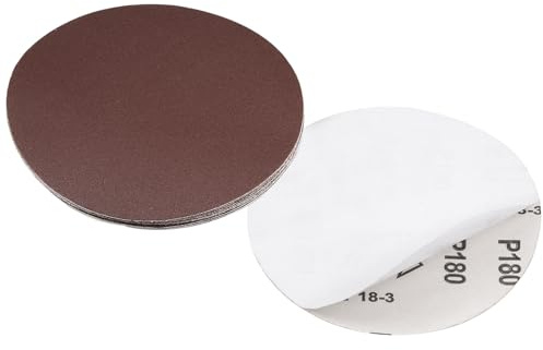 CoCud PSA Sanding Discs, 6 Inch Dia 180 Grits, Self Adhesive Sticky-Back Sandpaper - (Applications: for Woodworking Metal Finishing), 10-Pieces