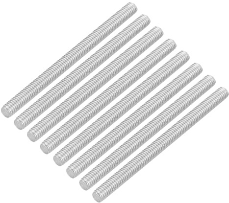 QUARKZMAN 16 Stück Gewindestangen, M3 x 40mm, 304 Edelstahl, Gewindestab mit metrischem Vollgewinde, M3-0,5 Gewindesteigung für Möbel- und Maschinenmontage