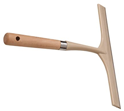Hoement 1Pieza Rasqueta Limpiacristales de Madera para Ventanas y Baño Herramienta de Limpieza de Cristales para Espejos Ventanas y Parabrisas de Coche Diseño Práctico y Duradero
