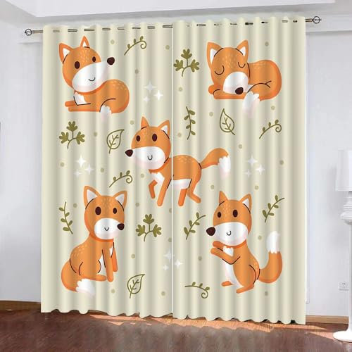 Verdunkelungsvorhänge für Kinderzimmer, 2 Paneele, 280 x 245 cm, wärmeisoliert, Kinderzimmer-Vorhänge für Jungen und Mädchen, perfekt für Winter und Sommer, Ösen, Wohnzimmervorhänge, A25
