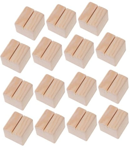 MUSISALY 15stücke Holz Visitenkartenhalter Tisch Kartenständer Aus Holz Für Platzkarten Namenskarten Fotohalter Notizkartenhalter Hochzeitsdeko Geburtstagsfeier