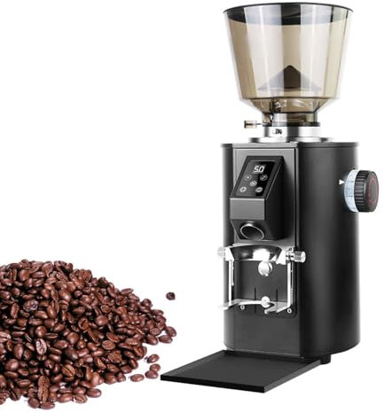 Macinacaffè Da Tavolo Commerciale, Macinacaffè Elettrico Professionale Con Dosaggio Di Chicchi Di Caffè Da 350 W Con Contenitore Da 500 G, Macchina Da Caffè Intelligente a LED Regolabile a 9 Livelli