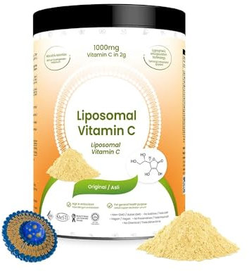 Vitamina C liposomiale - Polvere 100 g pura senza additivi - per zuppa, frullati, caffè, bevande, pasticceria