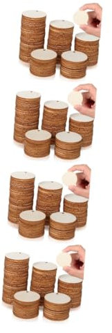 Tofficu 4 Sätze Runde Holzspäne Klare Ornamente Zum Basteln Befüllbar Baum Untersetzer Leer Weihnachtsdeko Weinachtsdeko Holzscheiben Zum Selbermachen Kreisanhänger Aus Holz 100 Stück * 4