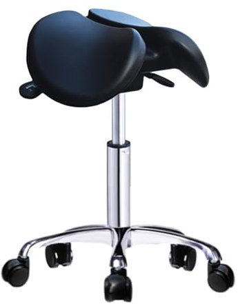 Verstellbarer ergonomischer Sattelhocker, hydraulischer Schwerlast-Drehhocker für Zahnarzt, Salon, Massage, Büro, kein Pedallift Arbeitsstuhl für Labs und Studios