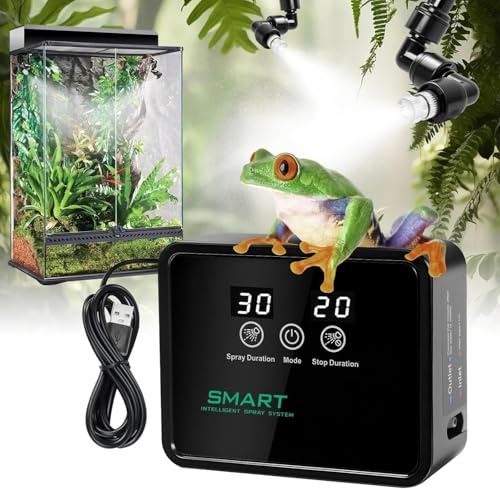 FMATOZ Reptile Humidifier Reptile Mister System with Timer & 360° Nozzles