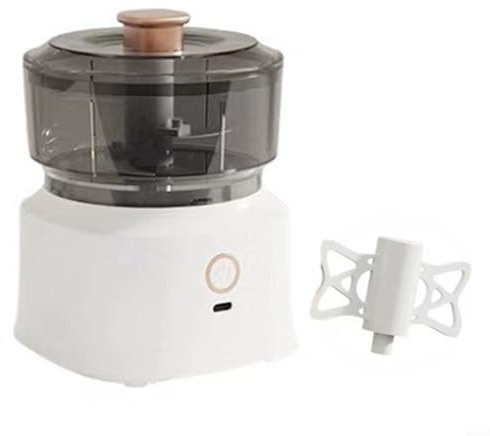 Tamper automatique et hachoir à viande pour hacher facilement les légumes, les noix et les épices dans la cuisine (blanc)