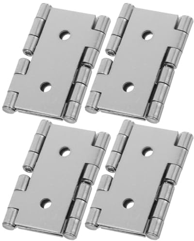 JEWEDECO Bisagras de puerta oscilante de hierro resistente para pantallas y muebles, diseño con resorte para conexiones seguras, 4 unidades