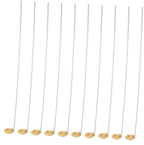 MAGICLULU 10pezzi Spatole Da Laboratorio in Cucchiai Micro Per Campionamento Per Mescolare Manico Lungo Accessori Per Esperimenti Chimici Piccole Spatole Per Reagenti