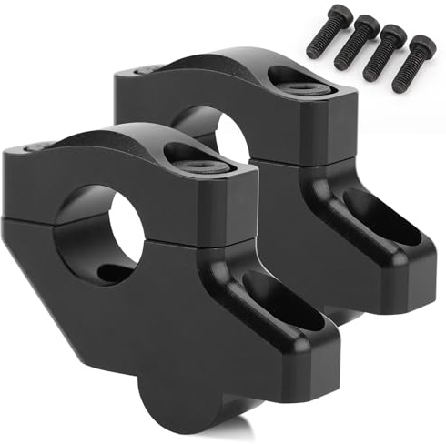 1 1/8 Handlebar Bar Risers Motorcycle Bar Clamps 28mm Bar For Motorbike Pit Dirt Bikes Black Riser Height 30mm (1.18 ), 20mm (0.79) Backward or Forward,CNC Billet Aluminum