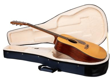 Crossrock Dreadnought Akustikgitarre Schaumstoffkoffer | Leichte Blaue Gigbag mit robuster Außenseite, Plüsch-Innenfutter & Staufächern (CRP300DBL)
