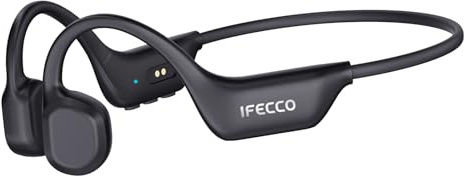 IFECCO Casque Conduction Osseuse Bluetooth 6.0, IP67 Écouteurs à Conduction Osseuse Open Ear Casque de Sport sans Fil avec Micro pour Course à Pied, Sport, Cyclisme, Fitness
