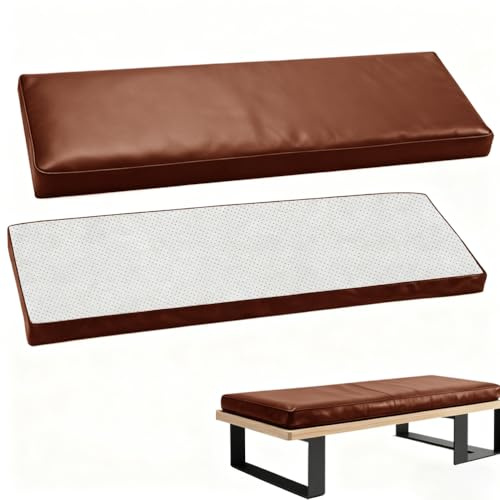 WLXFF Sitzauflage Bank Leder, wasserdichte Sitzkissen, Hochdichte Bankauflage Mit Rutschfester Unterseite, Outdoor-Kissen FüR SchaukelmöBel Im Garten,No7,180X50X5CM