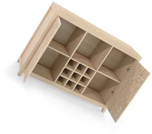 Mobile Wine Bar, Mobile Liquori 2 Ante per (Colore del legno)