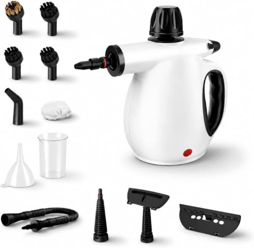 Vaporeta de Mano, 350 ML 12 accesorios Limpiador Vapor