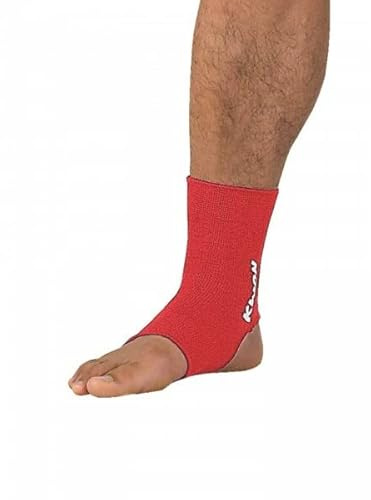 Kwon elastische Fußbandage für Thai / Kickboxen, Größe:M;Farbe:Rot