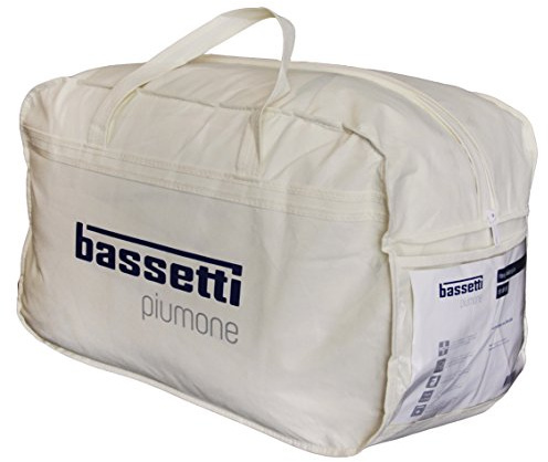 Bassetti 100% Piumino Invernale PIUMONE 100% Piumino Plus D' Oca Bianca Vergine Letto Matrimoniale 2 Due PIAZZE CM 250 x 200