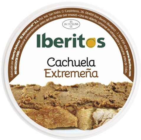 Iberitos - Cachuela Extremeña - Ideal para Desayunos y Meriendas - Untable sin Gluten y sin Lactosa - Producto Fabricado en España - 6 Latas de 250 Gramos