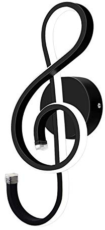 KAWELL 22W Kreative Moderne LED Wandleuchte Innen Wandlampe LED Licht | Aluminium, Musiksymbol Kunstdekoration, für Schlafzimmer Wohnzimmer Lounge Café Korridor Treppen