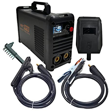 HER PRO QUALITY PRO TOOLS | Soldador Inverter Profesional GT 180amp al 45% | Funciones Lift Tig, Hot Start, Arc Force, Anti Stick y VRD | Máquina de Soldar con Pantalla LCD