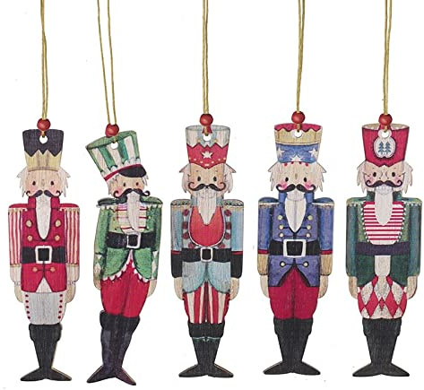Heaven Sends Set of 5 Traditional Nutcracker Christmas Tree Decorations
