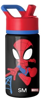 Simple Modern Kids Summit Water Bottle with Straw Lid | Marvel Spider Man 14oz Stainless Steel Cup Insulated Tumbler for Toddlers, Boys, School | Spidey Kid