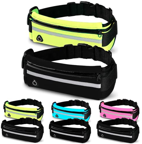 2er-Pack laufgürtel, Handytasche Joggen aus Neopren, Lauftasche Jogging Wasserdicht, mit Verstellbarem Riemen für iPhone 14,13,12/Pro/XR/XS/X/8, laufgürtel Handy, Running Belt, (Grün-Schwarz)