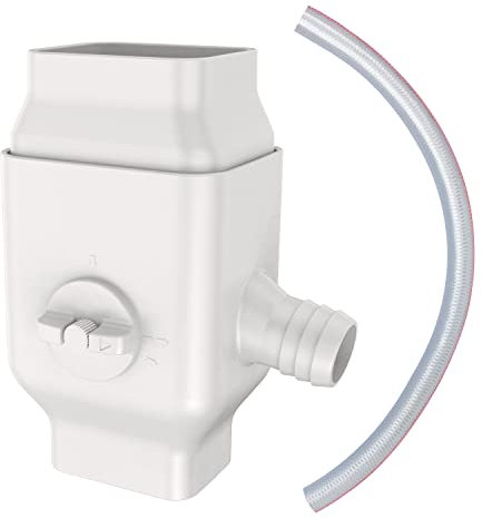 Prestantious Downspout Diverter Rainwater Diverter, Rainwater Collection System with Adjustable Collection Volume Fits for 2”x3”Standard Downspout, Diverts Water into Rain Barrel, 4ft. 1-1/3” Hose