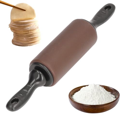 Rouleau à Pâtisserie Rouleau à Pâte Inoffensif, Rouleau à Pâtisserie En Silicone, Antiadhésif Essentiel Pour la Cuisson, Pour les Magasins De Desserts Et les Cuisines, Roulement Facile Et Lisse, Pour