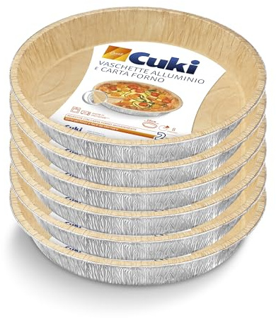 Cuki Vaschette in Alluminio e Carta Forno, 8 Porzioni, 6 Conf. Da 2 Pezzi