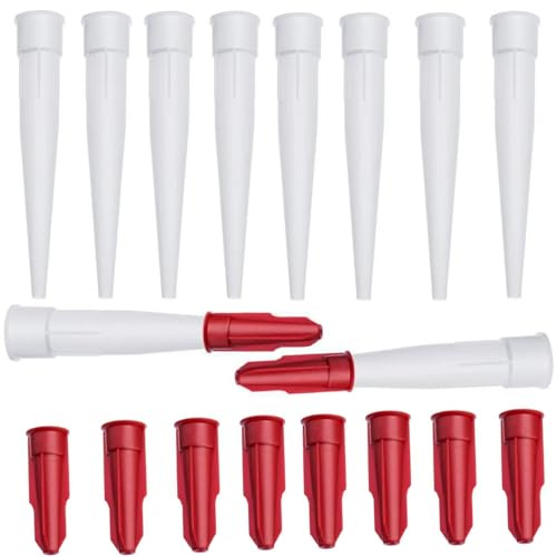 LiJuanWang Beccucci per Cartuccia,10 Pezzi Ugelli per Cartuccia,Tappi per Calafatare,Ugelli per Cartucce,Ugelli per Calafataggio,per sigillare,per la Cucina la casa