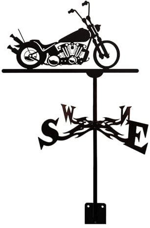 Wetterfahne für Motorrad, Metall, Wetterfahne, Bauernhaus, Dachhalterung, Outdoor-Dach, Gartenmontage, Hofdekoration, Wetterfahne