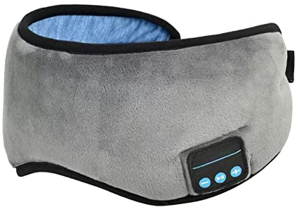 Furtryvl Wireless Sleep Headphones,Washable Earmuffs for Sleep - 5.0 Wireless Music Eye Masque, Light Blocking Music Eye Masque Earbuds Cover with Adjustable Strap for Side Sleeper