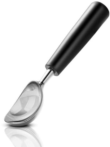 Xuodawer Cuchara para Helado de Acero Inoxidable, Cuchara para Helado Profesional Cucharas para Helado Grandes con Manejar de Goma Antideslizante