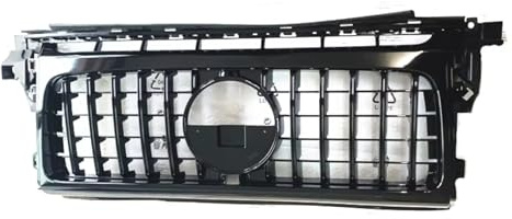 WUYDKEL Kühlergrill Kompatibel Mit Benz Für W464 G-Klasse G350 G500 G550 G63 Für AMG 2019 2020 2021 2022 2023 Auto-Oberstoßstangenhaube Mesh-Grill Frontgrill(Black)