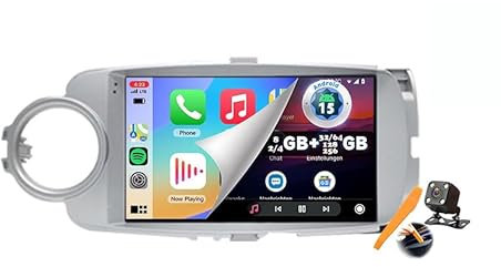 M6 pro1,YLOXFW Android 15.0 Coche Radio 2 DIN Estéreo para Yaris Vitz 2012-2017 GPS Sat Navi 9''Cartablet Multimedia Vídeo Reproductor BT FM Receptor con Carplay 4G 5G WiFi DSP SWC