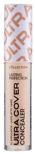 Collection Cosmetics Lasting Perfection Ultra Cover Concealer, Up to 16hr Wear, XL Applicator, Biscuit Cool, 5.5ml