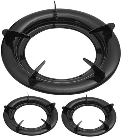 KOCKSHION 3piezas Rejillas De Hierro para Wok Soporte Estable para Estufa De Gas Resistente Alta Temperatura Antideslizante Callejón Doméstico