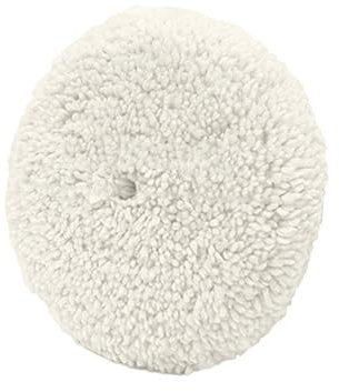 GALPADA Double Sided Wool Polishing Pad for Car Detailing, White Wool Felt Buffing Wheel with Threaded Mount, for Waxing and Enhancing Shine on Vehicle Surfaces