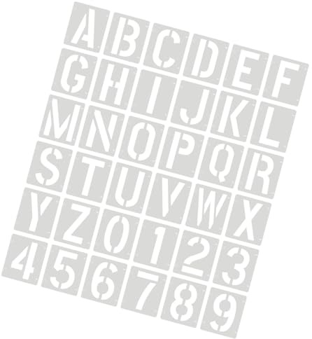 Lot de 36 pochoirs réutilisables en forme de lettres et de chiffres en PET pour panneau en bois, scrapbooking, peinture, décoration murale, pochoirs lavables en PET