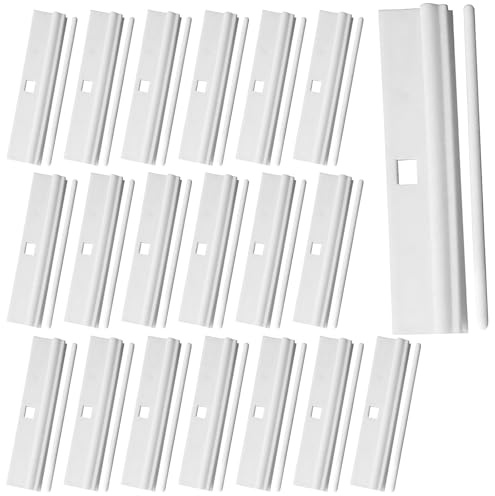20 PCS DIY Adjustable Vertical Blind Hanger,Vertical Blind Top Hangers,Replacement White Hanger for 89 mm (3.5 Inch) Slats,Verticals Blind Accessories,Slats Spare Parts,Bottom Weights slats
